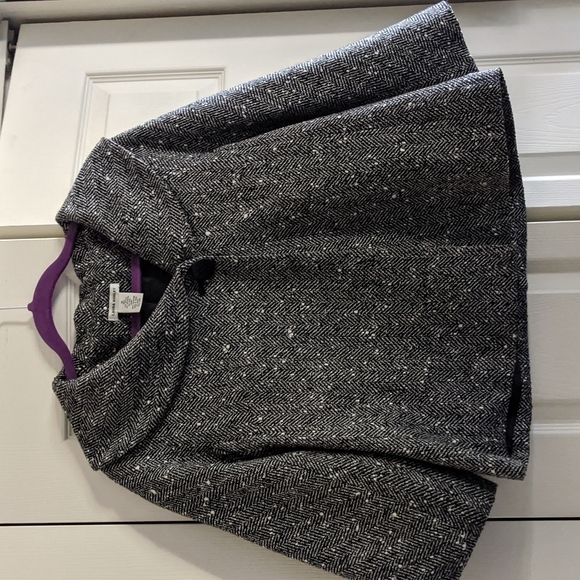 Laura Ashley JACKET. Black and White Tweed 3/4 Sleeve. Size M. Great condition. - Picture 1 of 7